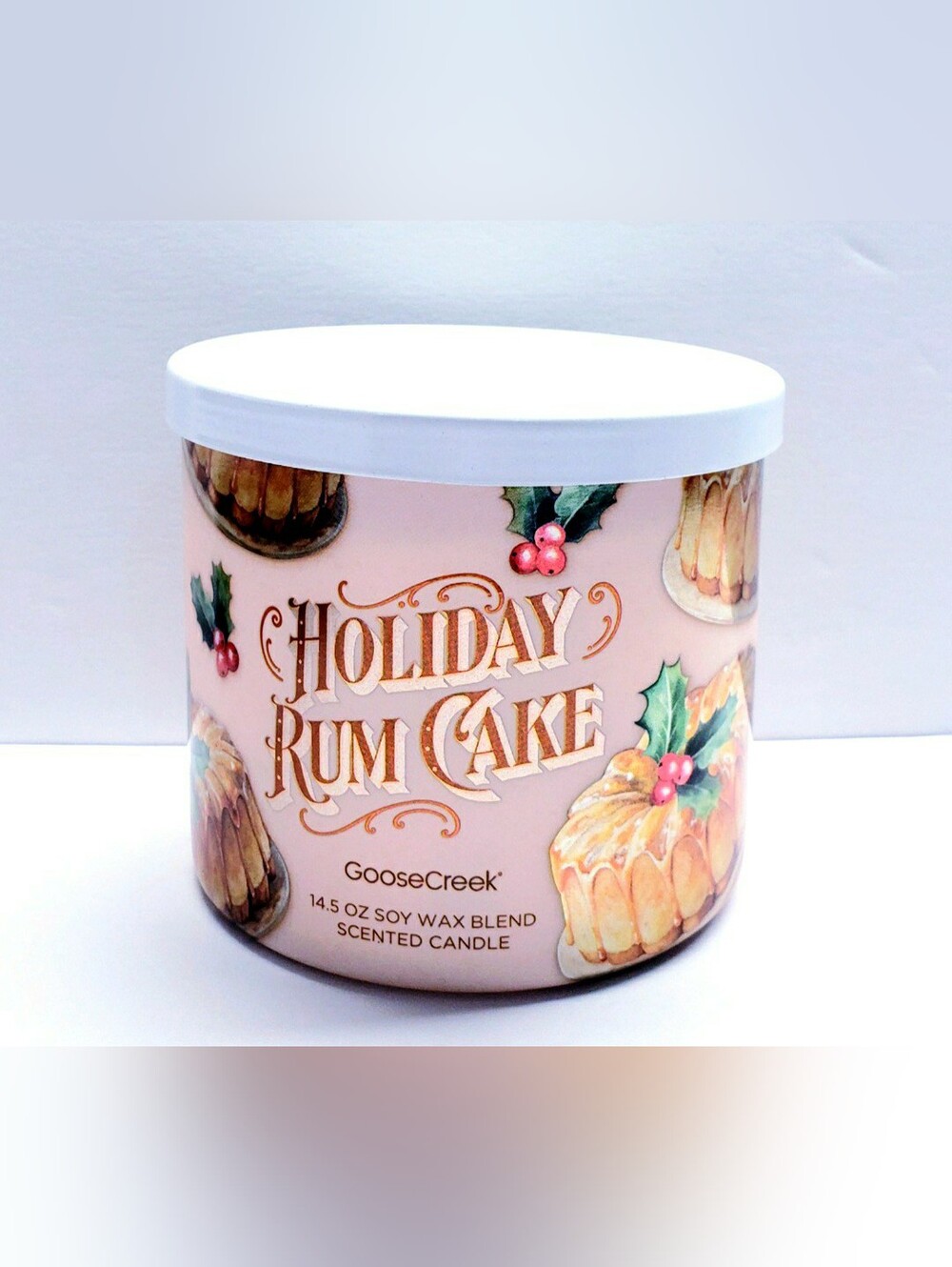 Goose Creek HOLIDAY RUM CAKE Large 3-Wick Scented Candle, 14.5 oz